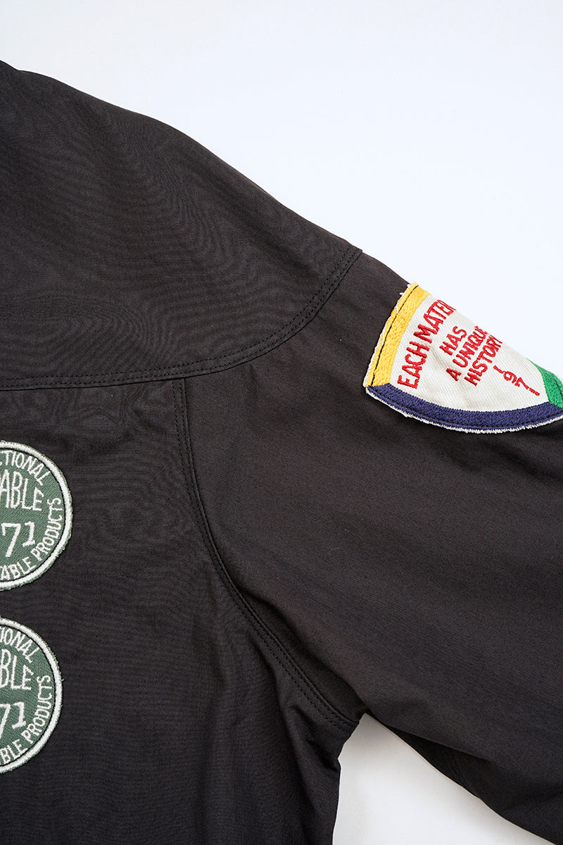 【ナイジェル・ケーボン】MAN / キャップスリーブワッペンジャケット - コットンナイロンピンオックス / CAPSLEEVE WAPPEN JACKET - COTTON NYLON PIN OX