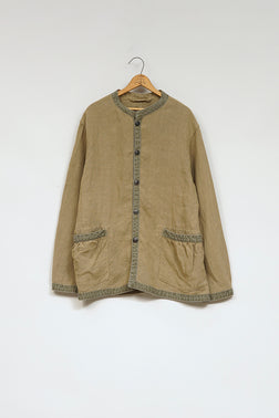 【ナイジェル・ケーボン】MAN / フレンチワークジャケット - リネンピンオックス / FRENCH WORK JACKET - LINEN PIN OX