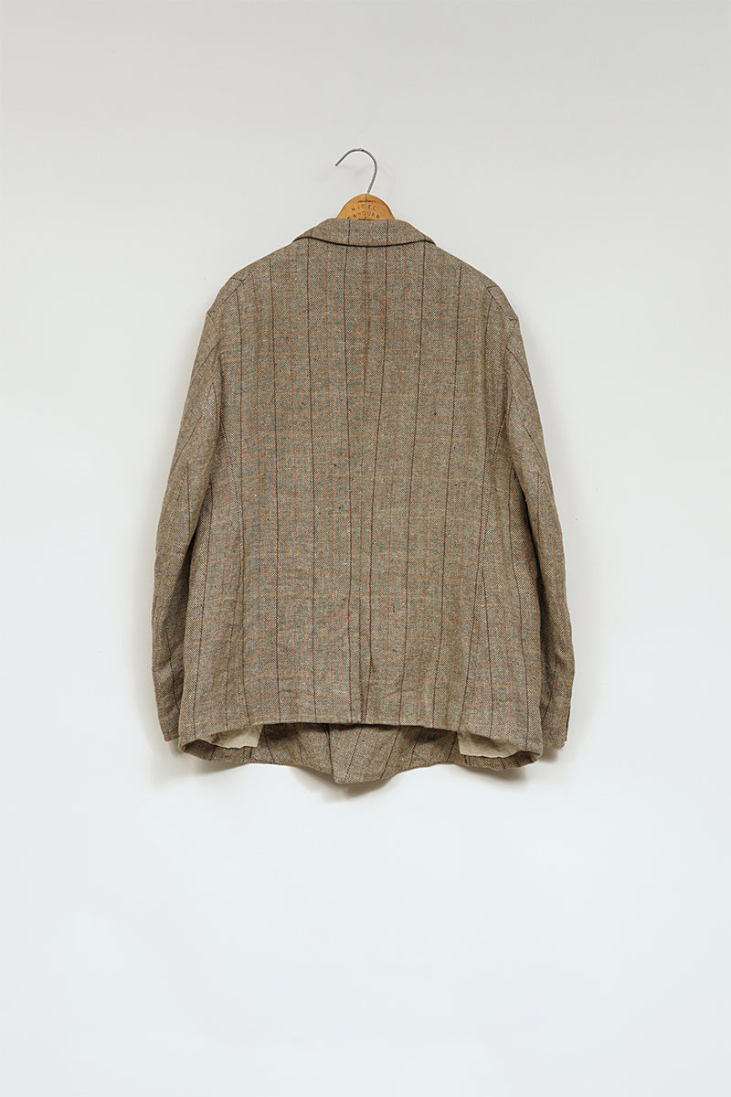 【ナイジェル・ケーボン】MAN / エンジニアダブルブレストジャケット - ヘンプリネンチェック / ENGINEER DB JACKET - HEMP LINEN CHECK