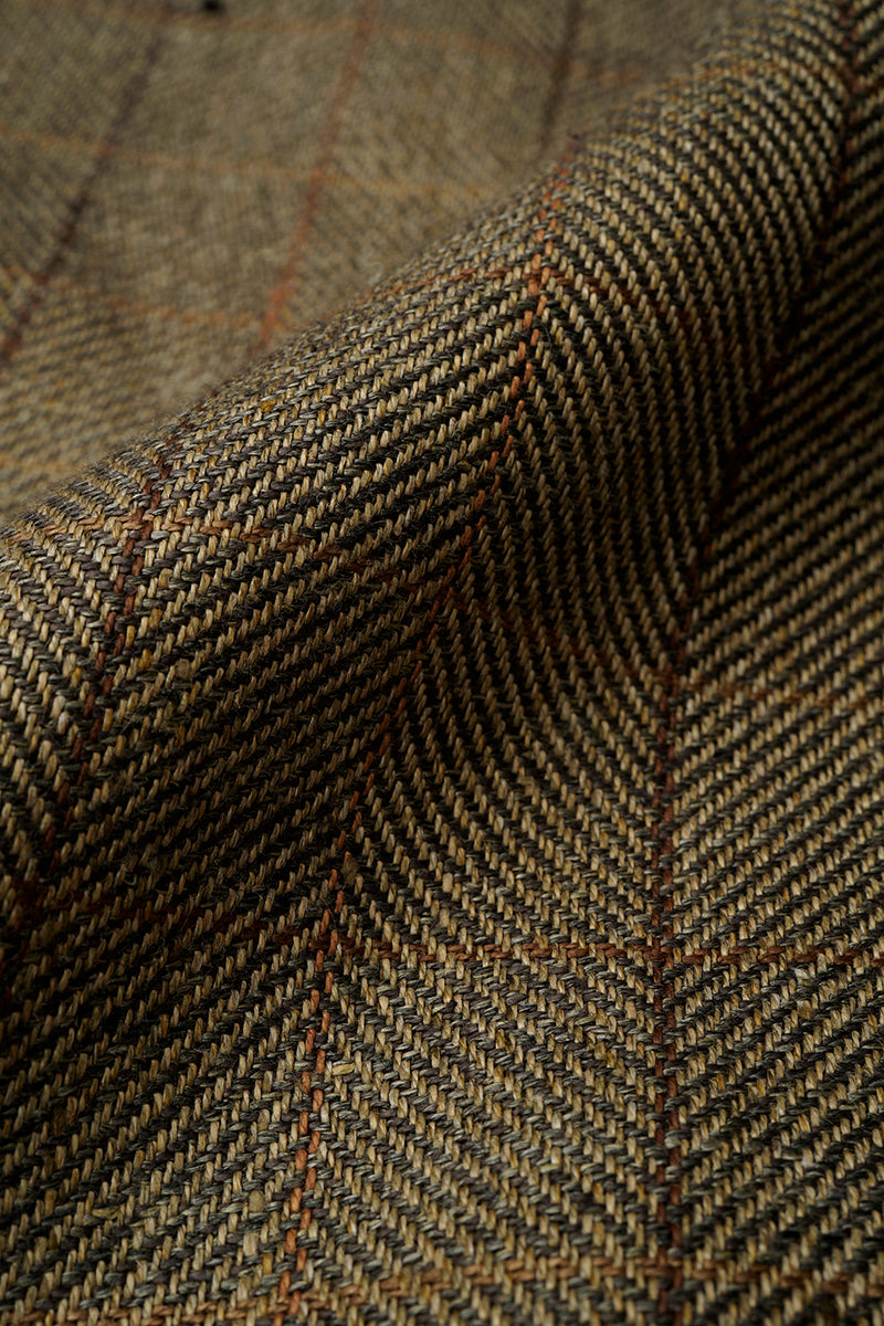【ナイジェル・ケーボン】MAN / エンジニアダブルブレストジャケット - ヘンプリネンチェック / ENGINEER DB JACKET - HEMP LINEN CHECK