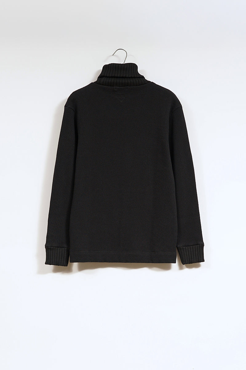 【ナイジェル・ケーボン】MAN / タートルネック - ワッフル ブラック / TURTLE NECK - WAFFLE BLACK