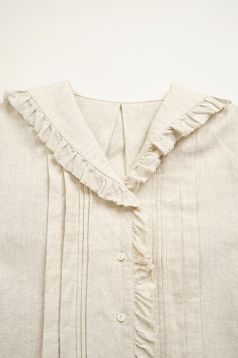 オンラインストア・吉祥寺店限定【ナイジェル・ケーボン】WOMAN / マリンブラウス -コットンリネン / MARINE BLOUSE C/L