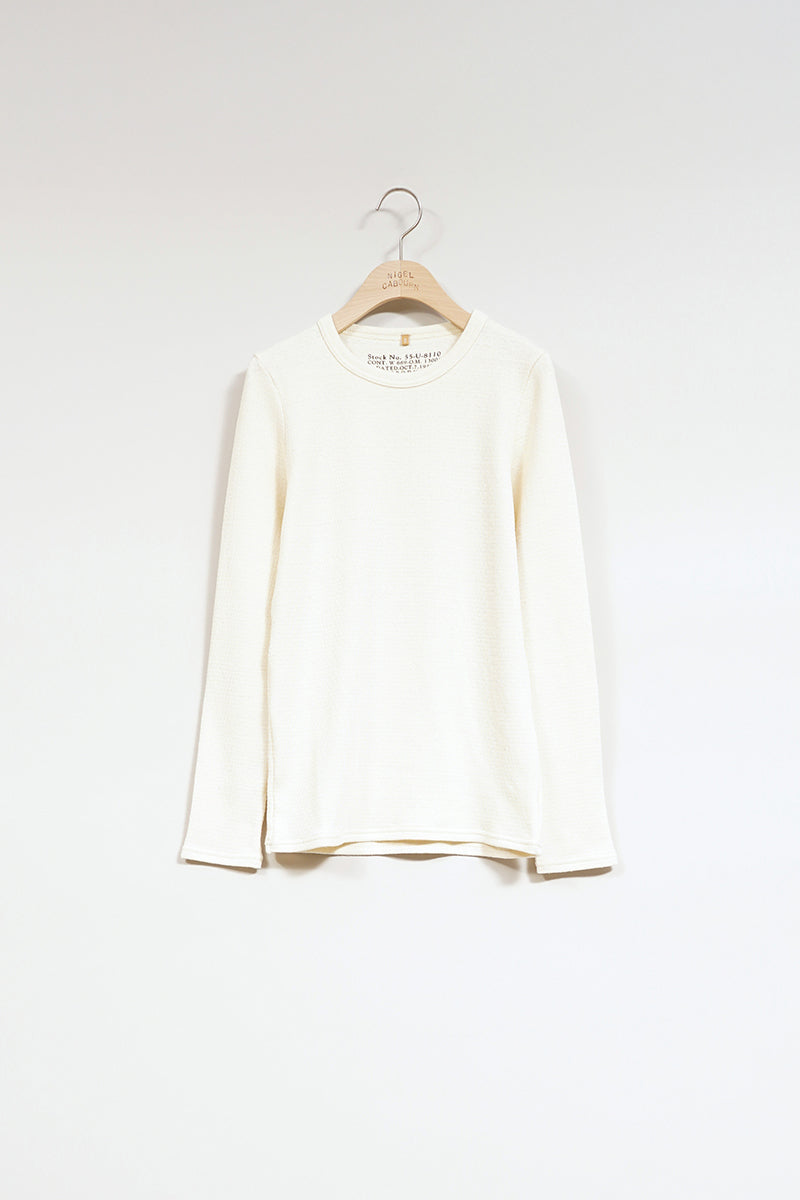 【ナイジェル・ケーボン】WOMAN / クルーネックロングスリーブ -コットンシルク / CREW NECK LONG SLEEVE - COTTON SILK