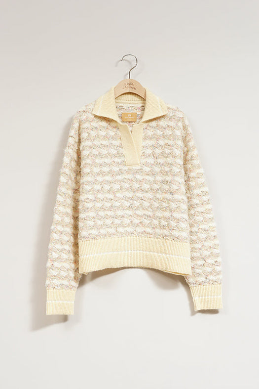 ナイジェル・ケーボン】WOMAN / スキッパーニット ファンシーツイード