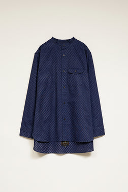 予約商品【ナイジェル・ケーボン】MAN / ファーマースタンドシャツ - 絣 / FARMER STAND SHIRT - KASURI