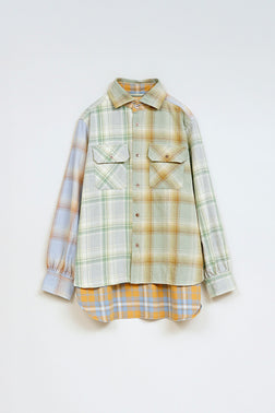 【ナイジェル・ケーボン】WOMAN / グランパシャツ クレイジーパターン / GRANDPA SHIRT CRAZY PATTERN