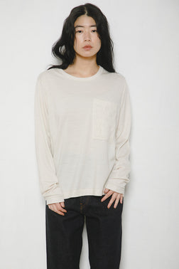 【ナイジェル・ケーボン】WOMAN / レーシーニット ポケット Tシャツ / LACEY KNIT POCKET T-SH
