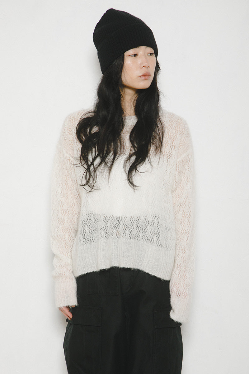 Nigel Cabourn ナイジェルケーボン LACEY KNIT MOHAIR ナイジェル・ケーボン】WOMAN / レーシーニット モヘア / LACEY KNIT