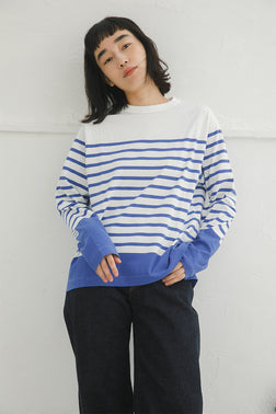 【ナイジェル・ケーボン】WOMAN / 5.6oz ロングスリーブ ボーダー / 5.6oz LONG SLEEVE BORDER