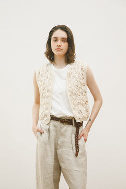 【ナイジェル・ケーボン】WOMAN / クロシェットベスト - コットンコード / CROCHET VEST - COTTON CORD