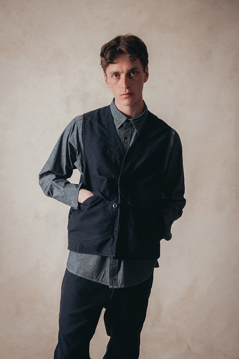 【ナイジェル・ケーボン】MAN / ワークベスト - モールスキン / V01-M WORK VEST - MOLESKIN