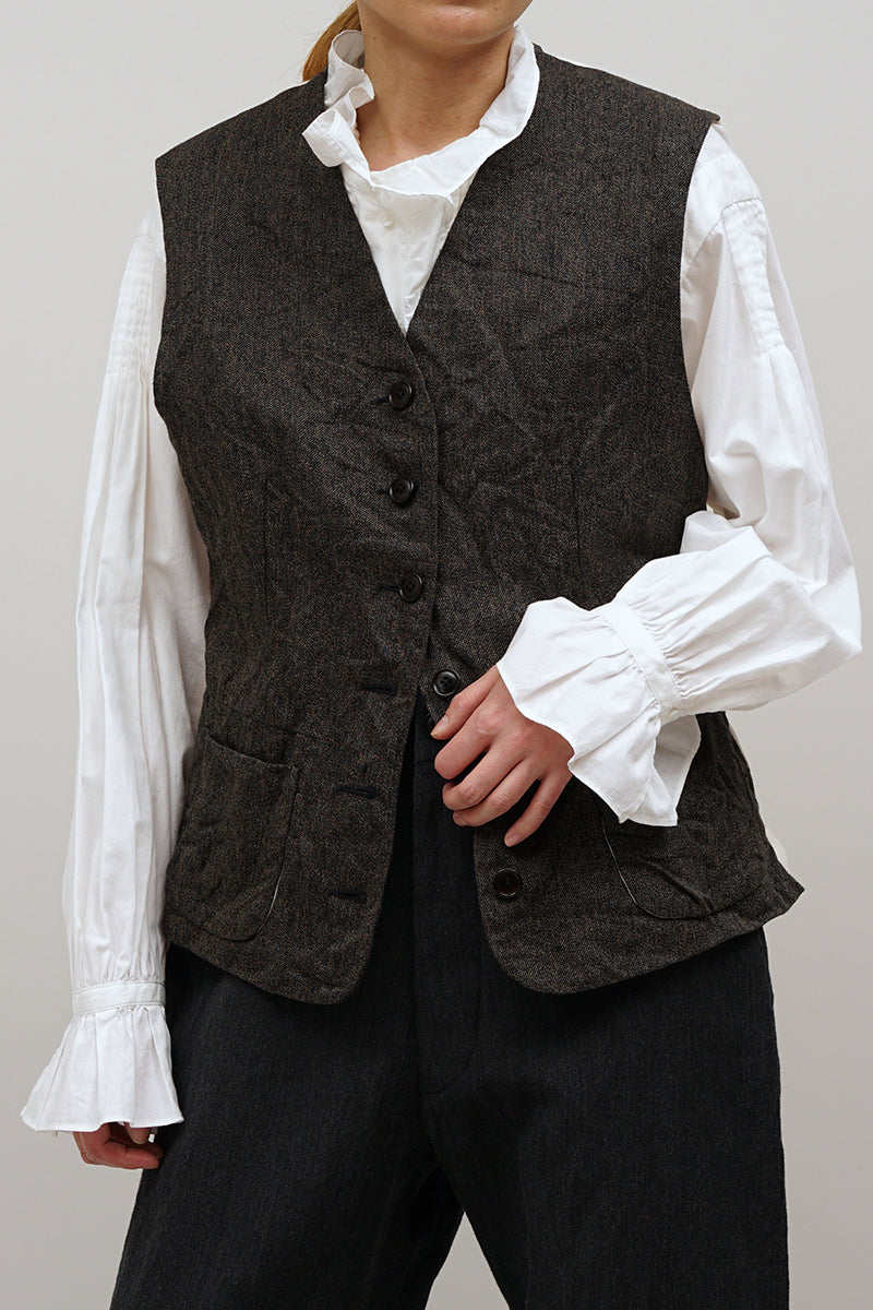 【ナイジェル・ケーボン】WOMAN / ラーギッシュベスト - ヘンプツイル / LARGISH VEST - HEMP TWILL