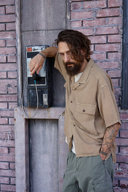 【ナイジェル・ケーボン】MAN / アーミーシャツ - レーヨンピグメント / ARMY SHIRT S/S - RAYON PIGMENT