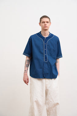 【ナイジェル・ケーボン】MAN / ベースボールシャツ ショートスリーブ - コットンウォバッシュ / BASEBALL SH S/S - COTTON WABASH