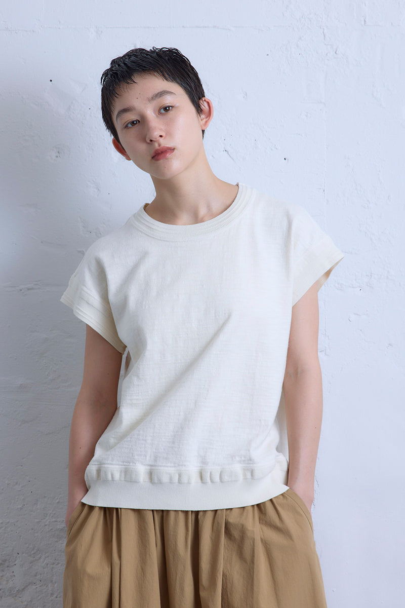 新品・未使用【SLOANE 】ウールxコットン フリンジフレンチスリーブ　2 ナイジェル・ケーボン】WOMAN /フレンチスリーブ Tシャツ / FRENCH