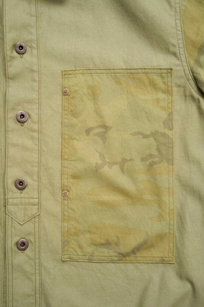 Nigel Cabourn UTILITY SHIRT MIX 46カーキ　新品