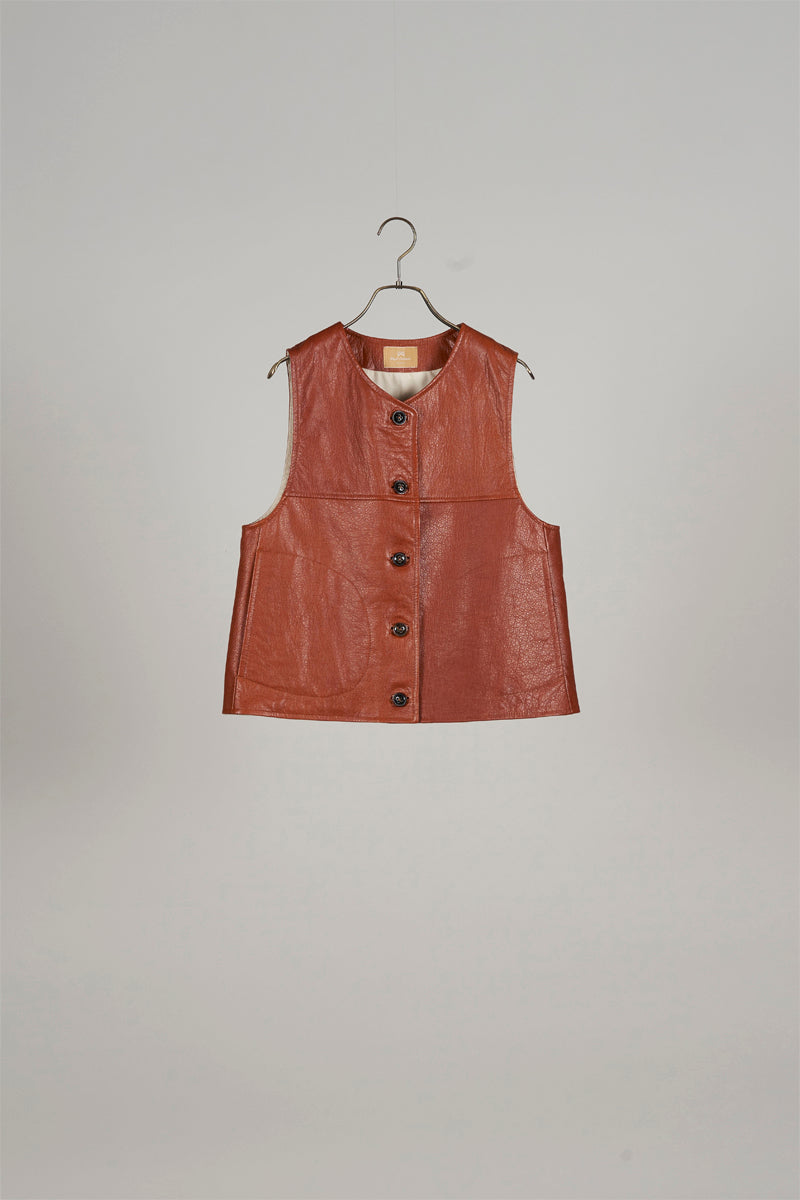 【ナイジェル・ケーボン】WOMAN / レザージャーキンベスト / LEATHER JERKIN VEST