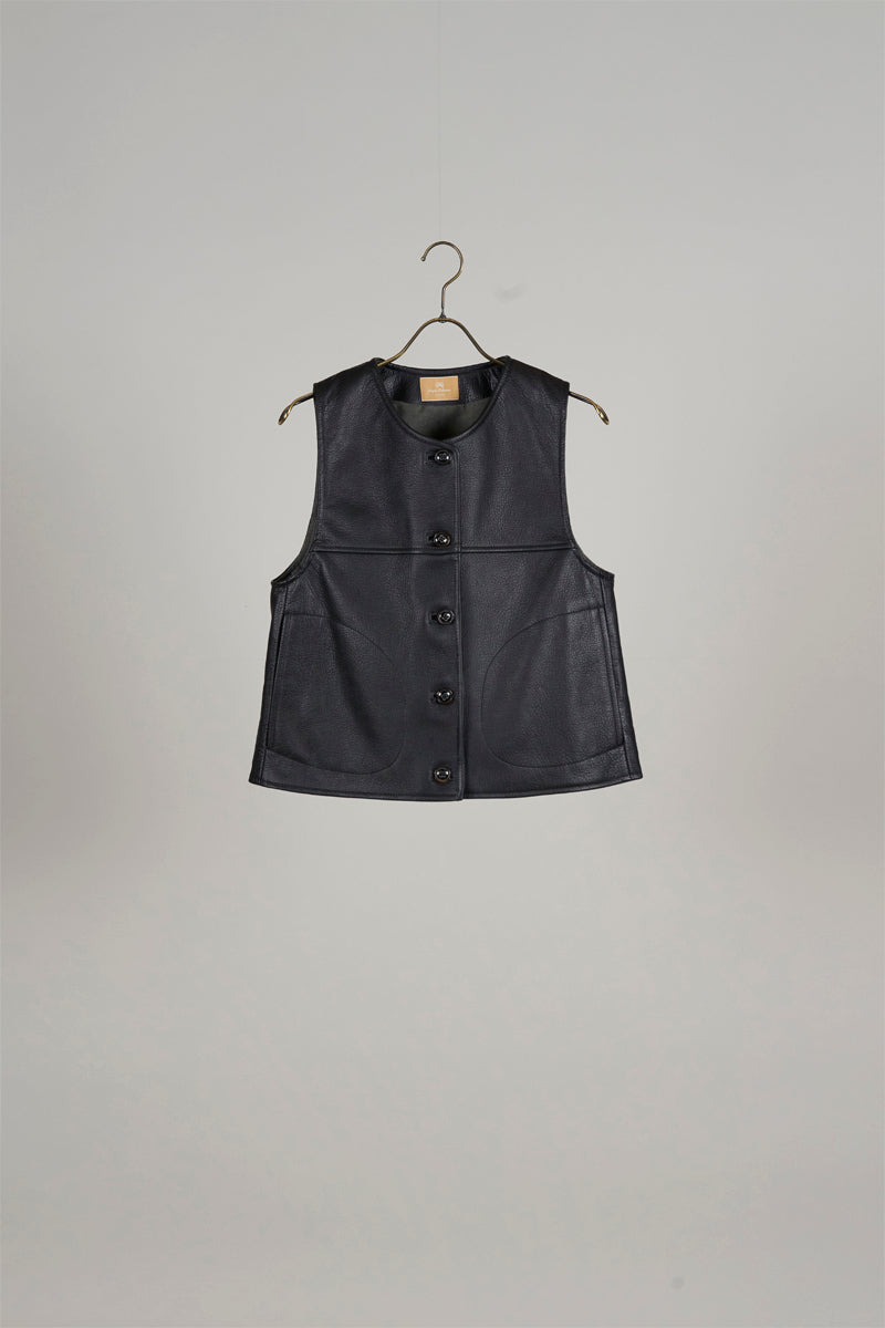 【ナイジェル・ケーボン】WOMAN / レザージャーキンベスト / LEATHER JERKIN VEST