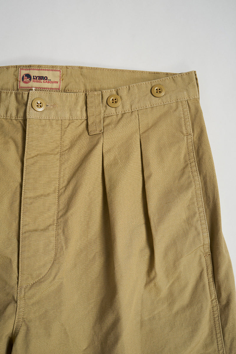 【ナイジェル・ケーボン】MAN / プレーテッドチノ - コットンリップストップ / P-54 PLEATED CHINO - COTTON RIPSTOP