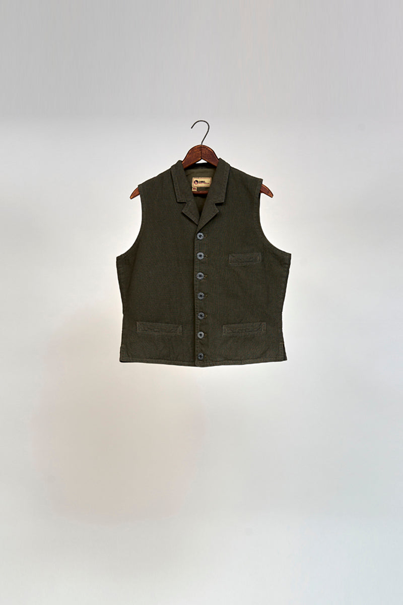 NIGEL CABOURN 10AW Down Waistcoat牛革中綿 - batalhaeoliveira.com.br