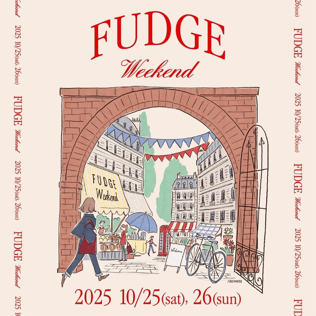 FUDGE WEEKEND 出店のお知らせ