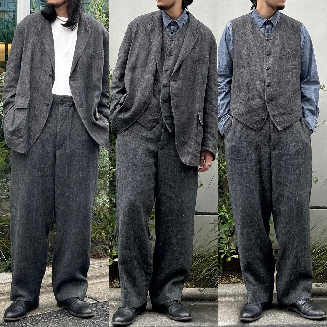 SS24 OX'ed Silver》COBBLER - HEMP STRIPE – ナイジェル・ケーボン