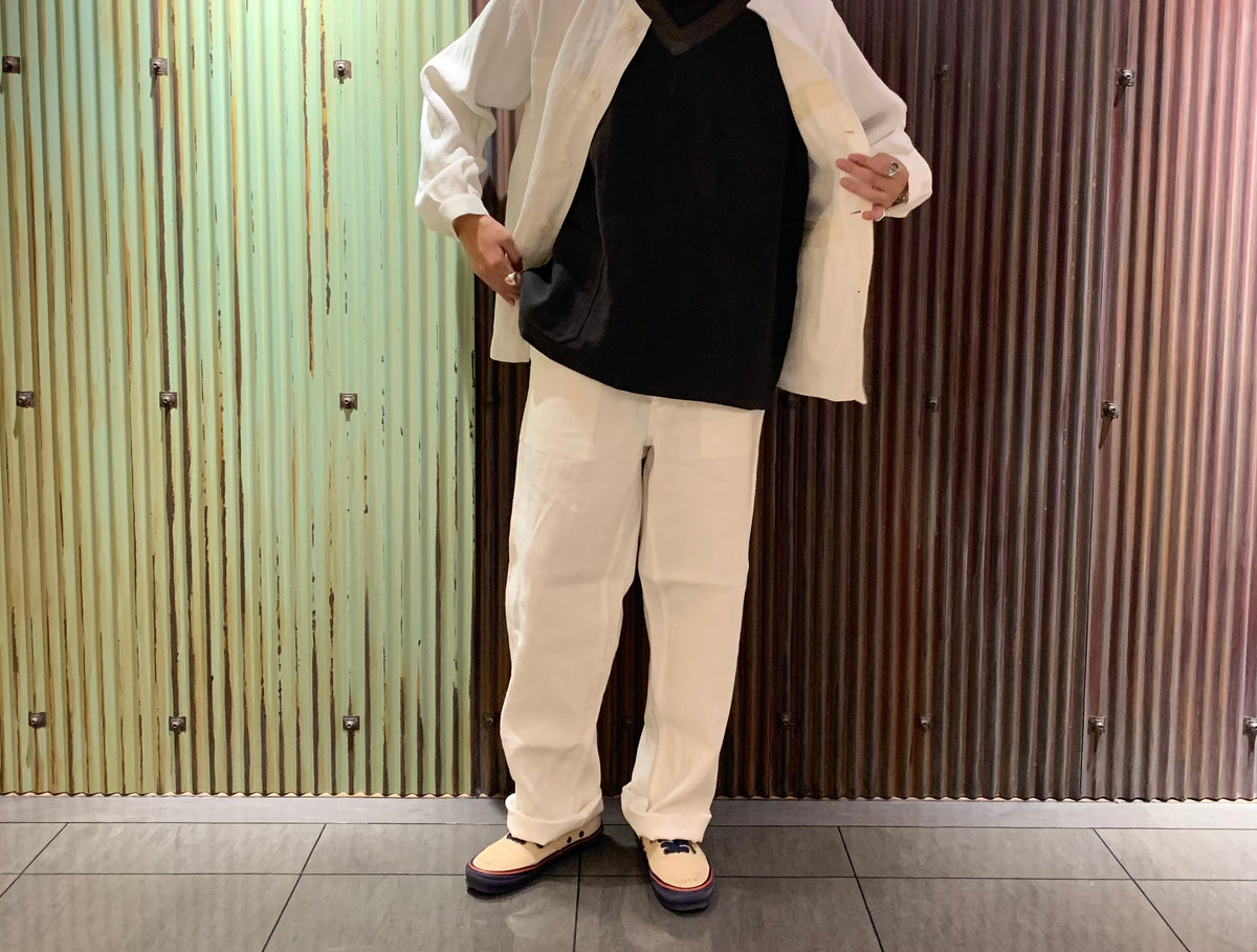 ホワイトにフォーカス-FRENCH HOSPIATL PANT LINEN – ナイジェル 