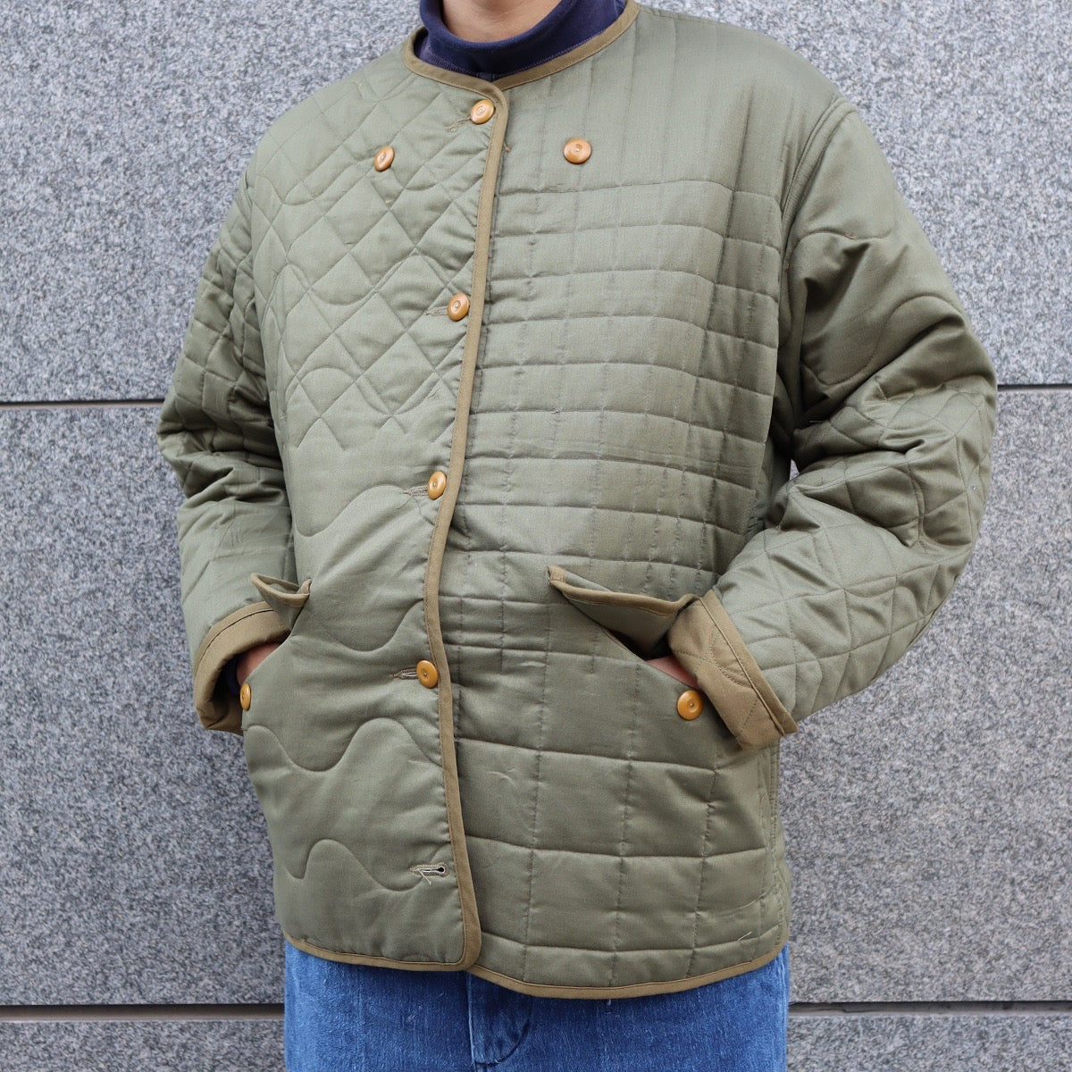 希少な生地】LINER JACKET - JACQUARD QUILT - REVERSIBLE