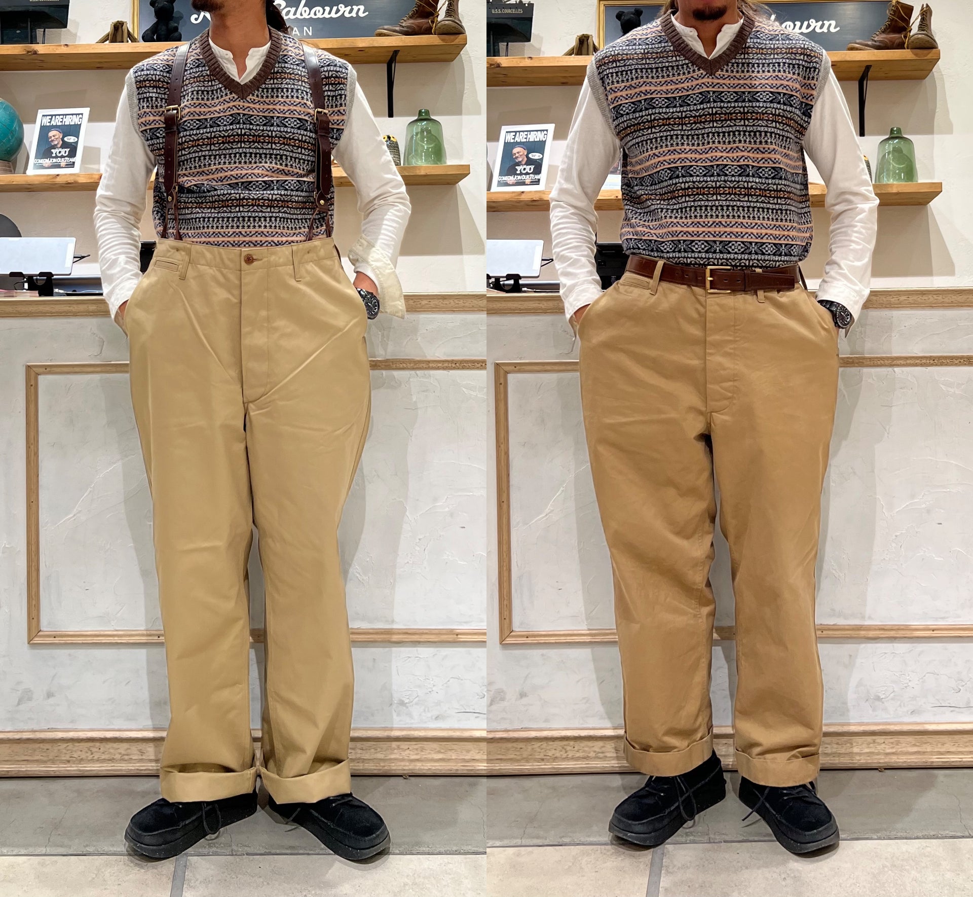Nigel CabournのBASIC》NEW BASIC CHINO PANT - WEST POINT 