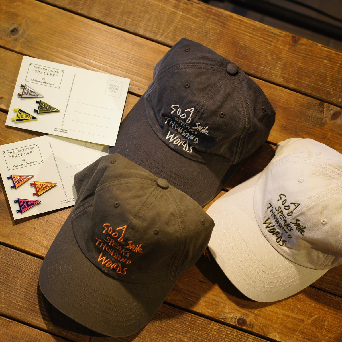 高円寺店限定アイテム発売》EMBROIDERY BB CAP & Cabourn Rebourn PIN 