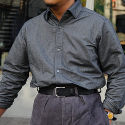 《定番シャツの異なる表情》BRITISH OFFICERS SHIRT - BLACK＆BRITISH OFFICERS SHIRT - TYPE2 BLACK