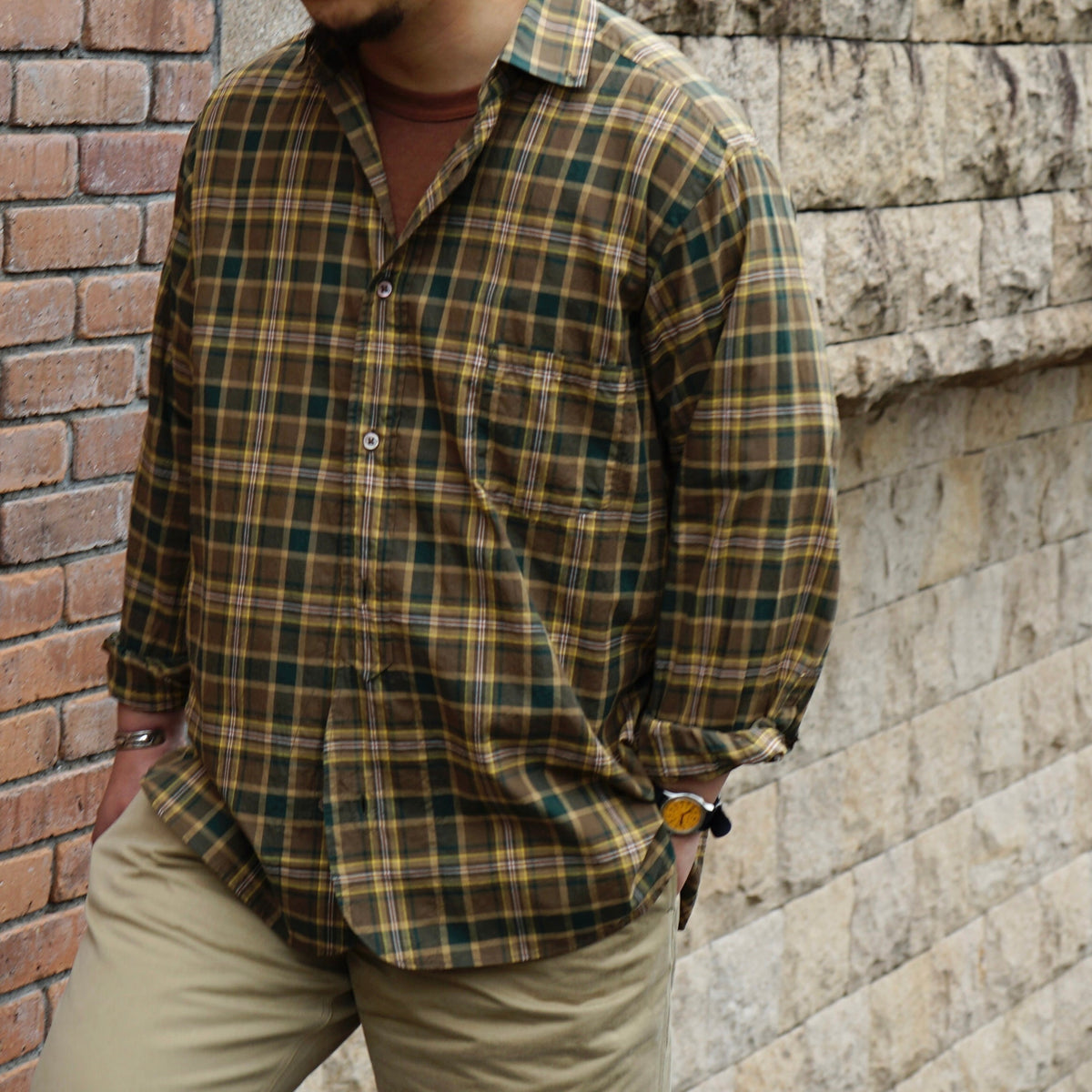 HIGH SUMMER COLLECTION》BRITISH OFFICERS SHIRT - TYPE2 CHECK 