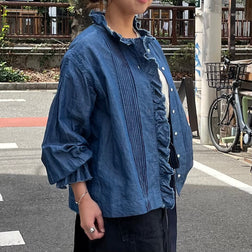 《大人気ブラウスが再発売》GATHER COLLAR BLOUSE C/L