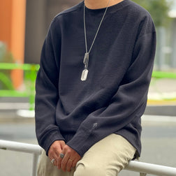 《定番スウェットのブラック》ARMY CREW JERSEY MIX - BLACK　