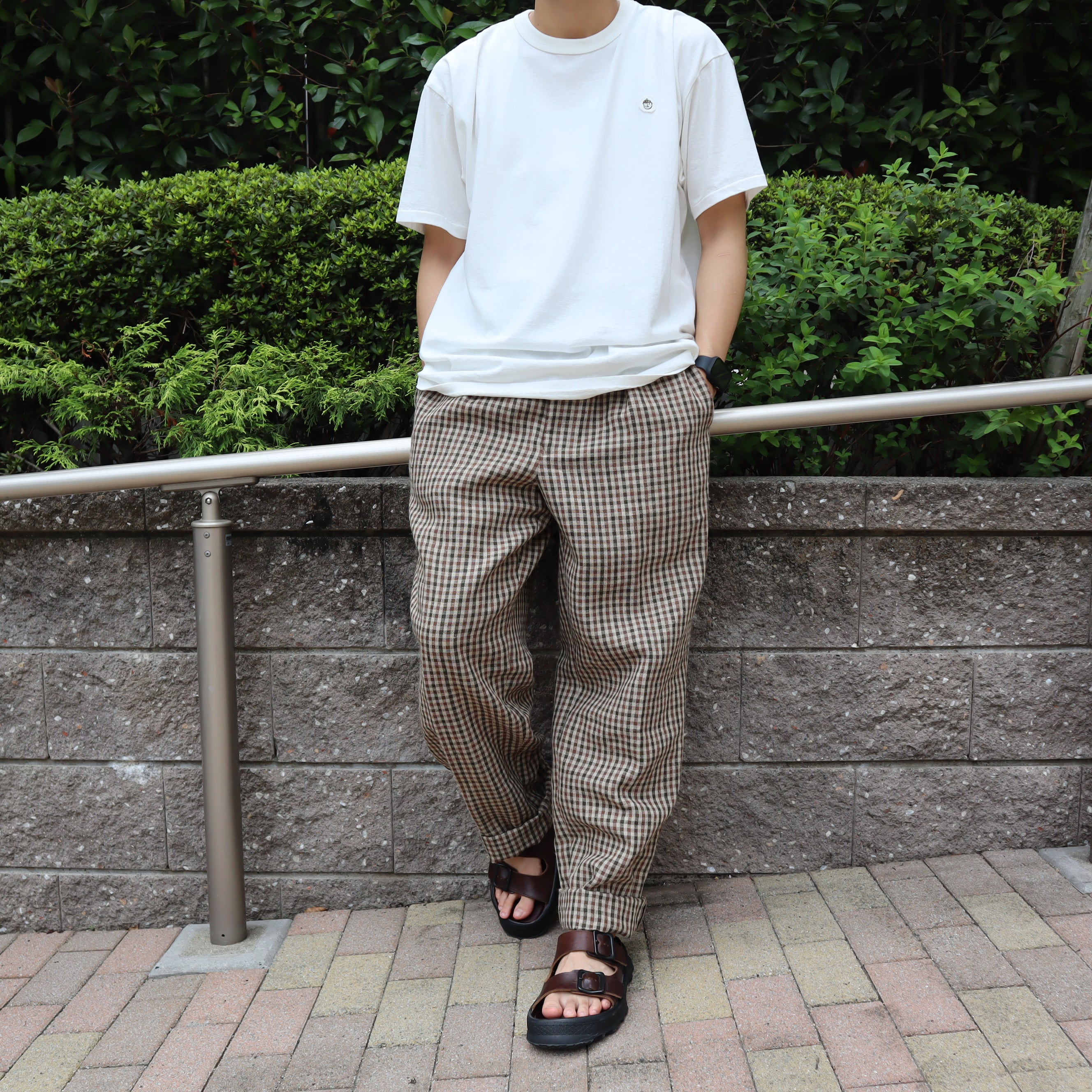 GENTLEMAN PANT - LINEN CHECK – ナイジェル・ケーボン