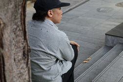 《BLACK FOR AUTUMN 》RAILMAN DENIM PANT-BLACK DENIM