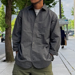 《秋めいた頃に最適な一着》BRITISH OFFICERS SHIRT TYPE2 BK
