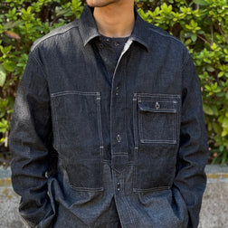 《黒で際立つ完成美》UTILITY SHIRT TYPE2 - 10oz DENIM BLACK