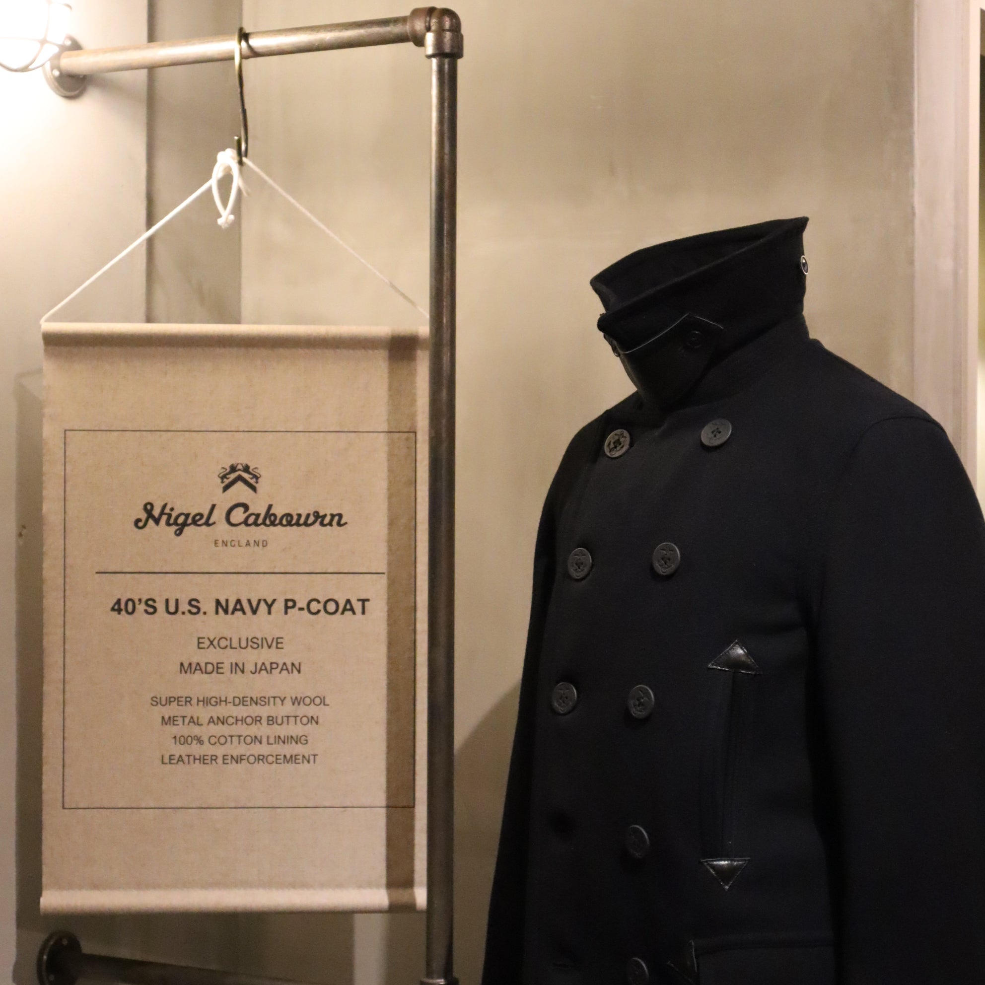 専用/スカルジーンズ メタルボタン ウール Pコート 40/L Last one item】40s US NAVY P-COAT BLACK – ナイジェル・ケーボン