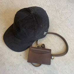 【高円寺店・高円寺オンライン限定販売】CORDUROY EMBROIDERED CAP / LEATHER LANYARD