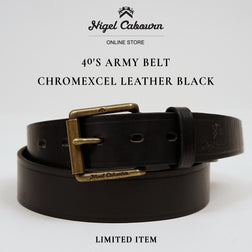 《オンラインストア限定》40'S ARMY BELT - CHROMEXCEL LEATHER BLACK