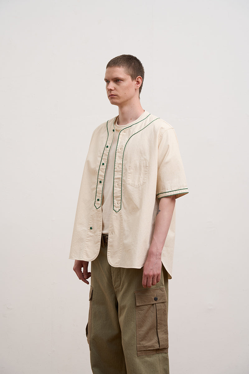 【ナイジェル・ケーボン】MAN / ベースボールシャツ ショートスリーブ - コットンツイル / BASEBALL SHIRT S/S - COTTON TWILL