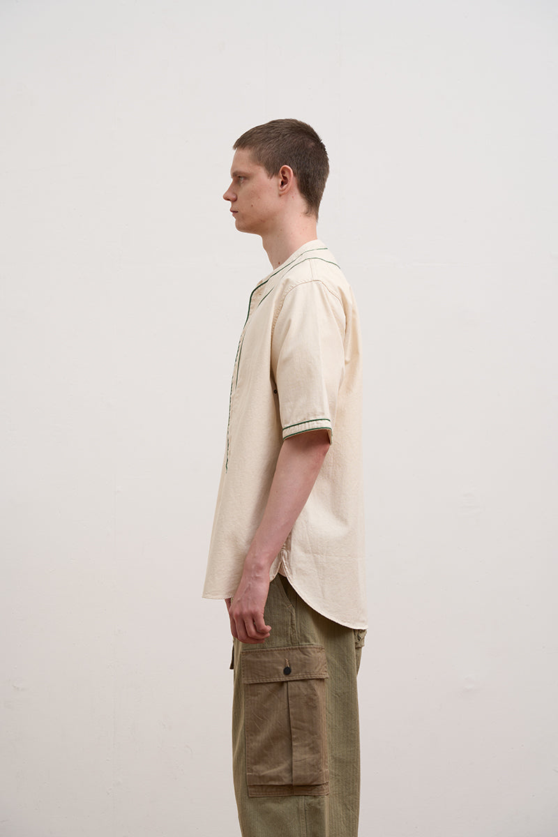 【ナイジェル・ケーボン】MAN / ベースボールシャツ ショートスリーブ - コットンツイル / BASEBALL SHIRT S/S - COTTON TWILL