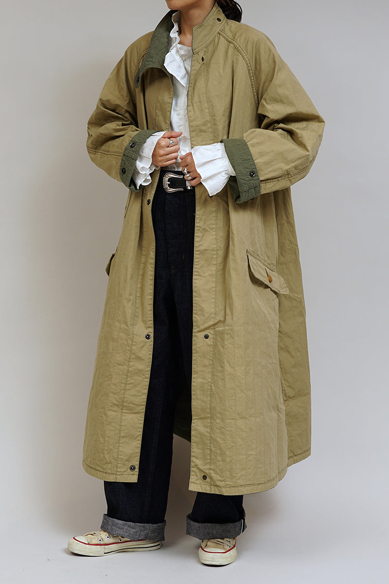 【ナイジェル・ケーボン】WOMAN / ガスプロテクトコート - ストライプキルト / GAS PROTECT COAT - STRIPE QUILT