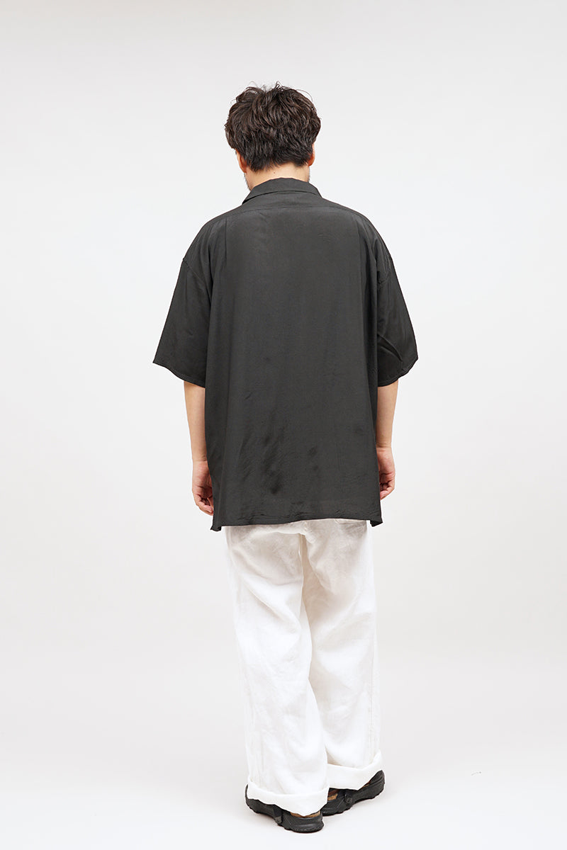 【ナイジェル・ケーボン】MAN / オープンカラーシャツ - レーヨンサルファーダイ / OPEN COLLAR SHIRT - RAYON SULFUR DYE