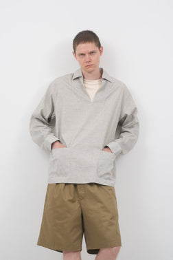 【ナイジェル・ケーボン】MAN / フレンチプルオーバーシャツ - ダンガリー / FRENCH PULLOVER SHIRT - DUNGAREE