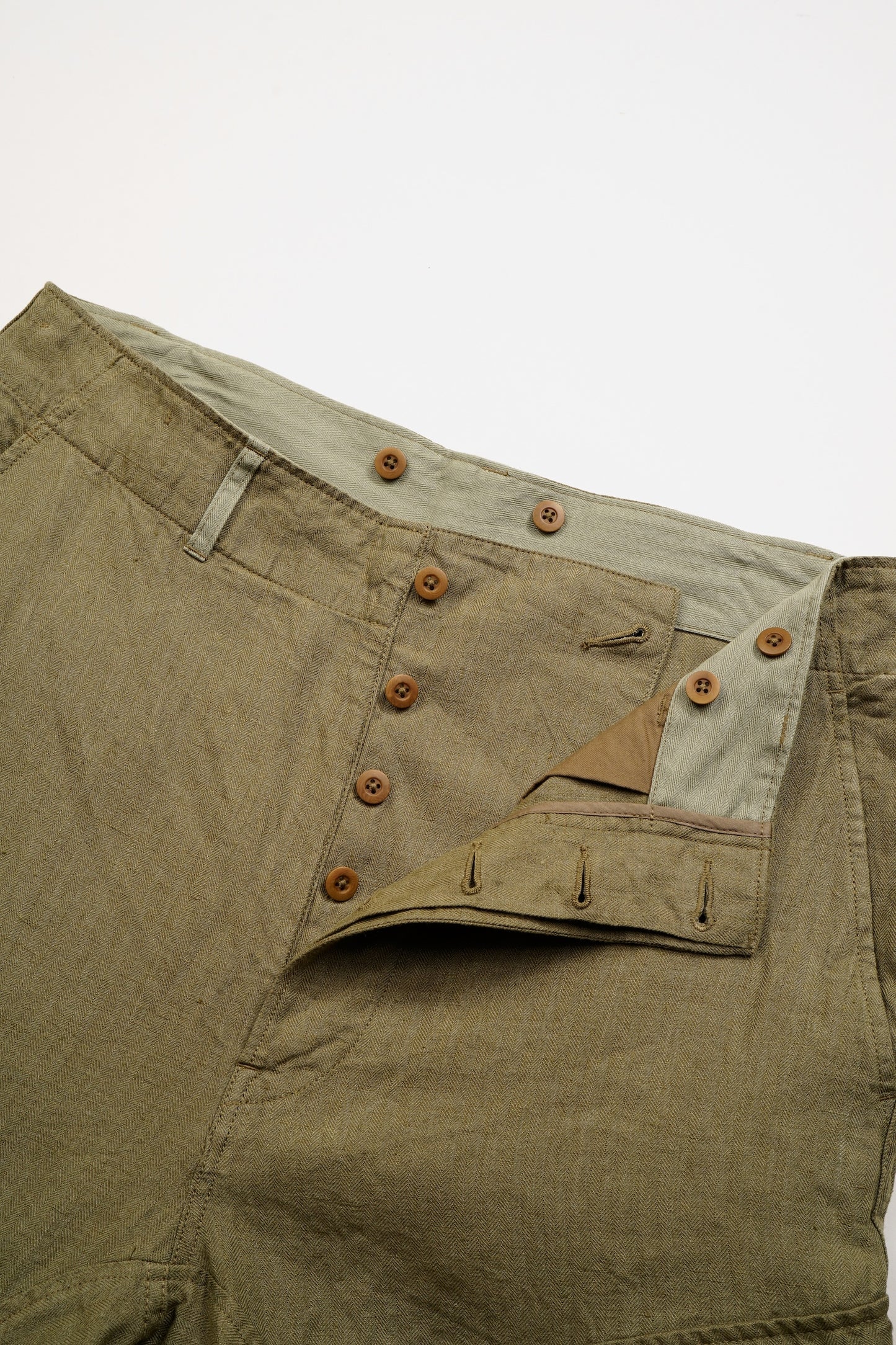 【ナイジェル・ケーボン】MAN / ロイヤルネイビー カーゴパンツ - リネンヘリンボーンツイル / ROYAL NAVY CARGO PANT - LINEN HERRINGBONE TWILL