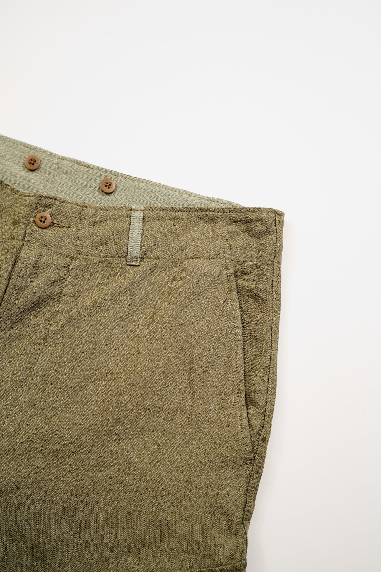 【ナイジェル・ケーボン】MAN / ロイヤルネイビー カーゴパンツ - リネンヘリンボーンツイル / ROYAL NAVY CARGO PANT - LINEN HERRINGBONE TWILL