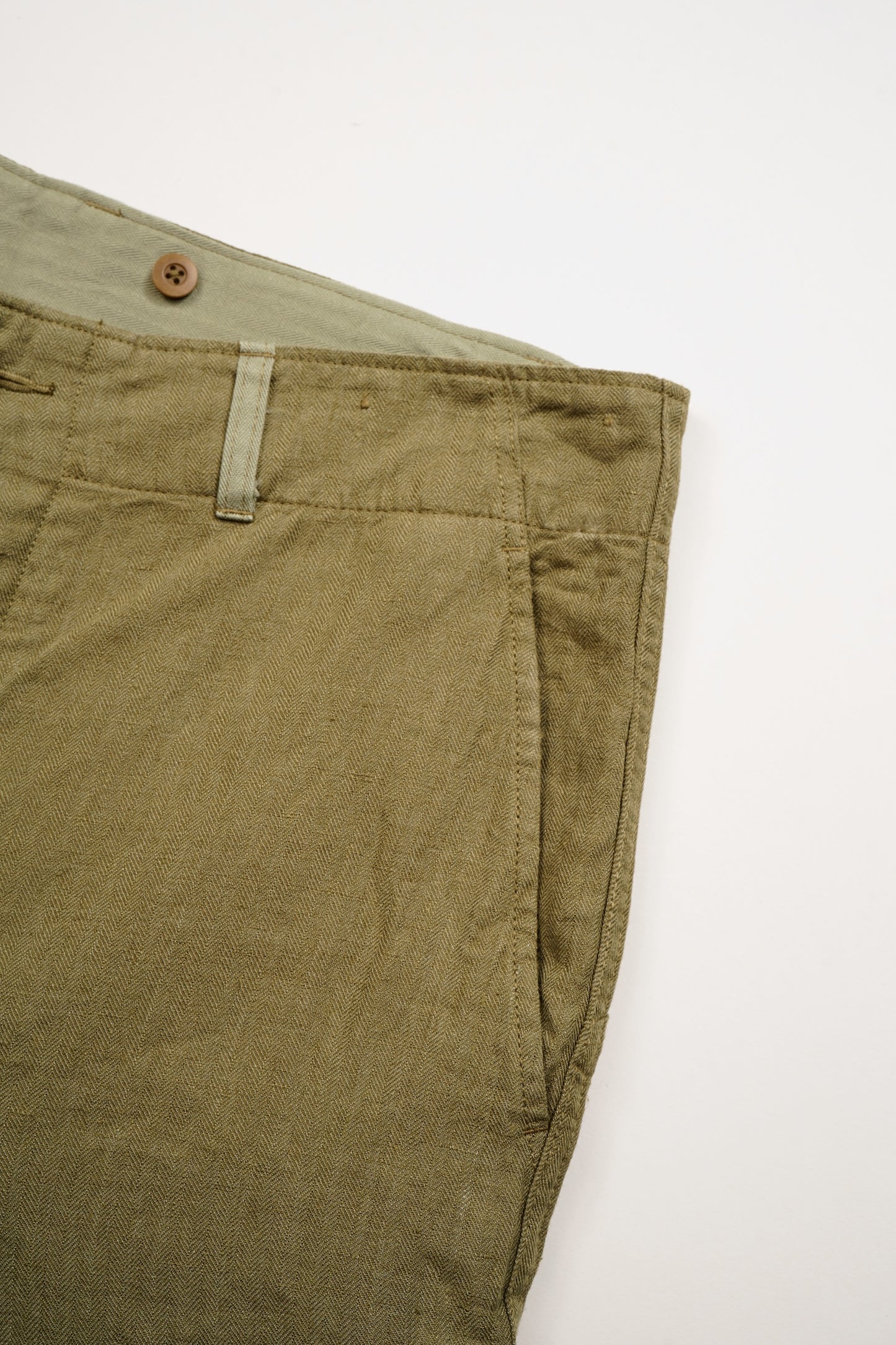 【ナイジェル・ケーボン】MAN / ロイヤルネイビー カーゴパンツ - リネンヘリンボーンツイル / ROYAL NAVY CARGO PANT - LINEN HERRINGBONE TWILL
