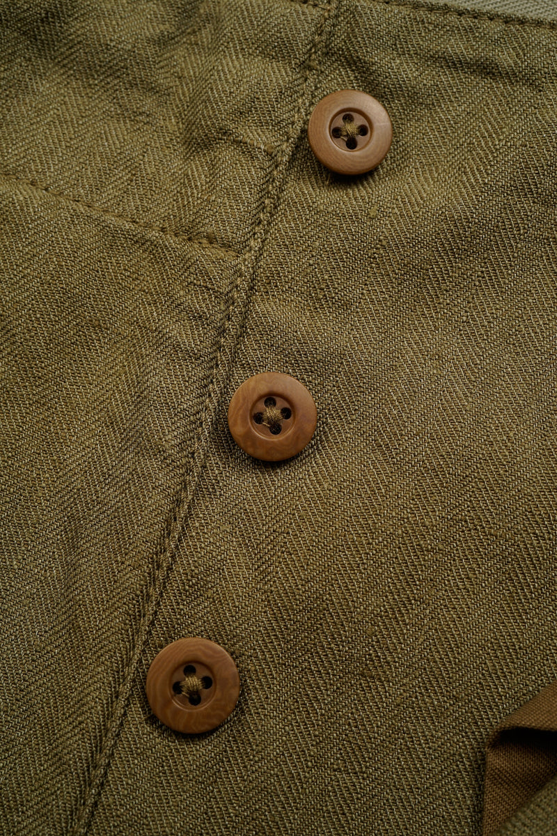 【ナイジェル・ケーボン】MAN / ロイヤルネイビー カーゴパンツ - リネンヘリンボーンツイル / ROYAL NAVY CARGO PANT - LINEN HERRINGBONE TWILL